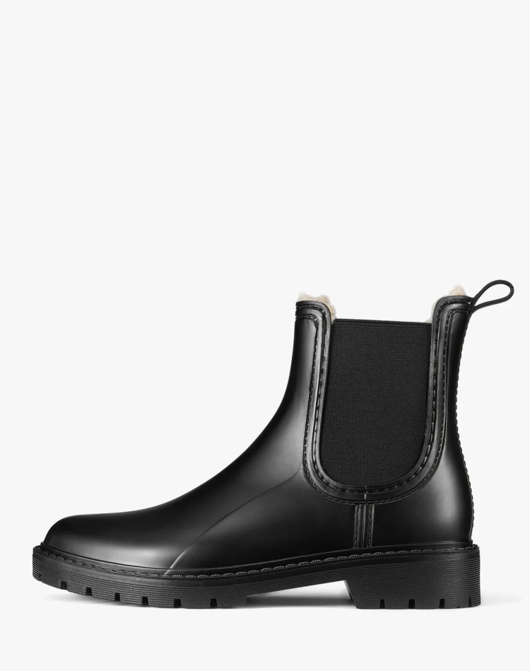 Women's Fleece-Lined PVC Chelsea Rain Boots