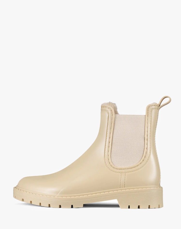 Women's Fleece-Lined PVC Chelsea Rain Boots